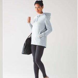 •LULULEMON• Split Pullover Heathered Light Grey / Seal Grey